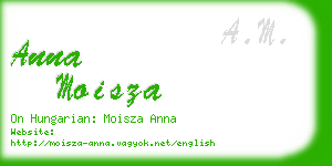 anna moisza business card